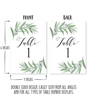Place Cards & Place Card Holders 1-25 Greenery Eucalyptus Table Number Double Sided Signs For Wedding Reception- Restaurant B...