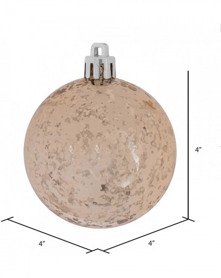 Ornaments Ball with Mercury Finish in 6 to a Bag- 100mm- Shiny Gold - Gold - CJ12EOYNSNZ $26.92