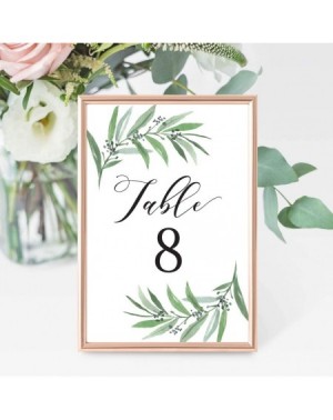Place Cards & Place Card Holders 1-25 Greenery Eucalyptus Table Number Double Sided Signs For Wedding Reception- Restaurant B...