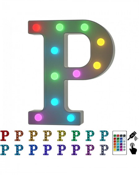 Indoor String Lights Letter Lights USB Powered Light up Letters with Remote- 16 Color Changing Marquee Letter Lights Multicol...