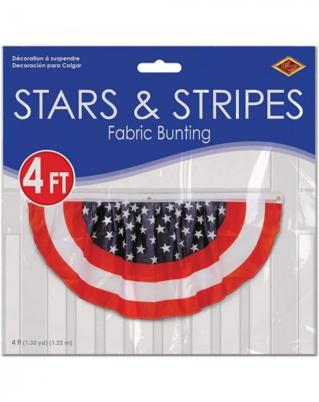 Streamers Stars and Stripes Fabric Bunting- 4-Feet - Red/White/Blue - CT11GFJOYN1 $10.22