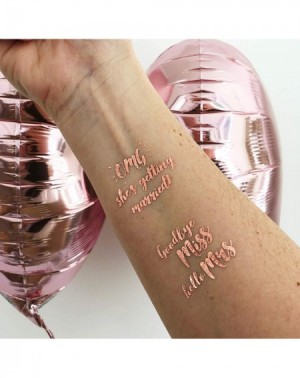 Adult Novelty Rose Gold Bachelorette Party Temporary Tattoos - Pack of 45 - Bachelorette Night Accessories - C218OEGQSDG $13.12