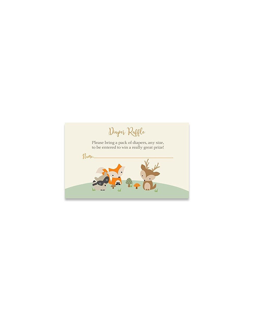 Invitations Woodland Friends Diaper Raffle Tickets Forest Friends Baby Shower Diaper Party Cards Nature Zoo Animals Fox Deer ...
