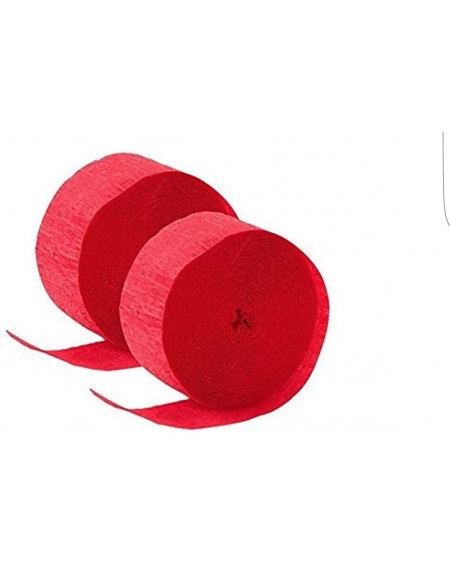 Streamers 4 Rolls Red Crepe Paper Streamers 290 ft Total-Made in USA - CB11CPW8IZ7 $8.88
