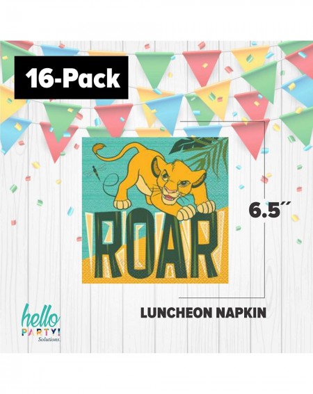 Party Packs Hello Party! The Most Complete Lion King Dinnerware Bundle Party Pack Supplies for 16 - Large Plates- Napkins- Ma...