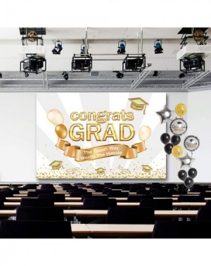 Banners & Garlands Graduation Party Photography Backdrop - Congrats Grad Prom Decorations - Photo Studio Booth Props Cake Tab...
