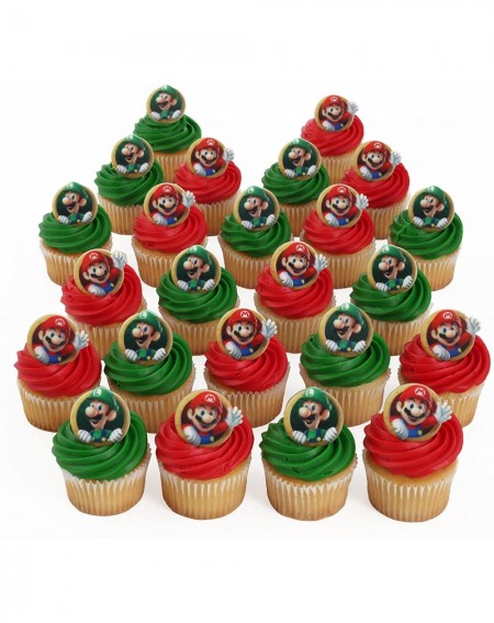 Cake & Cupcake Toppers Super Mario Officially Licensed 24 Cupcake Topper Rings - CH11L60E9QL $8.21
