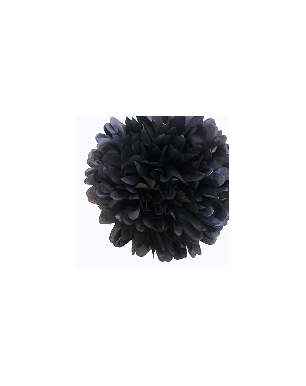 Tissue Pom Poms EZ-Fluff 12" Black Tissue Paper Pom Poms Flowers Balls (4 Pack) - Black - CX11DCA1N07 $8.98