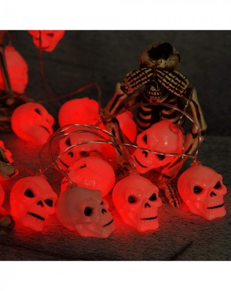 Outdoor String Lights Halloween Skull String Lights- 30LEDs Spooky Lights Battery Operated- Halloween Lights Decorations Perf...