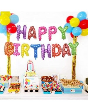 Banners & Garlands Happy Birthday Foil Balloons Banner - 16 inches 3D Lettering Inflatable Party & Event Decorations for Kids...