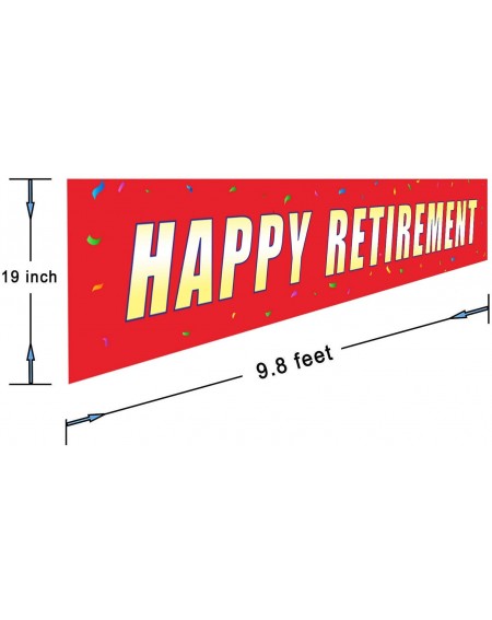Banners Happy Retirement Banner-Huge Retire Party Sign-Retirement Party Celebration Decoration-Enjoy Life (Happy Retirement) ...