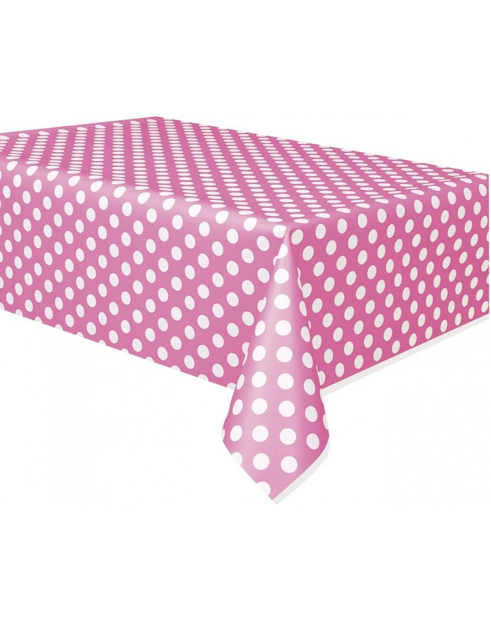 Favors Polka Dot Table Cover Plastic 54" x 84" Pink Pkg/3 - Pink - CX12F0KEHTL $15.01