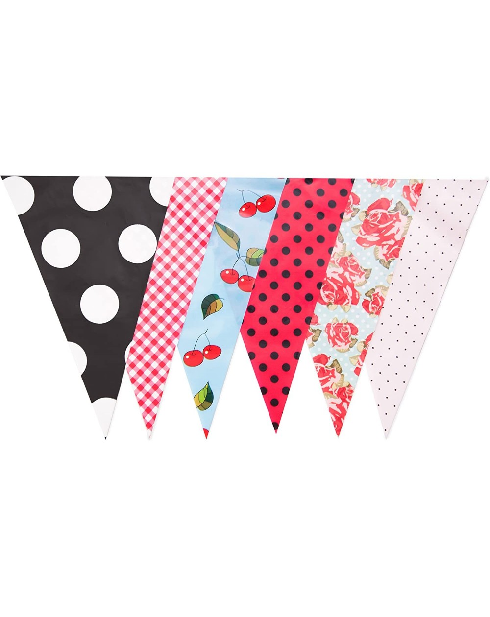 Banners & Garlands 30ft Vintage Rockabilly Bridal Shower Banner Birthday Party Decoration Pennant Flags(JA001) - CO124N1FQL1 ...