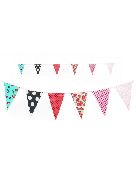 Banners & Garlands 30ft Vintage Rockabilly Bridal Shower Banner Birthday Party Decoration Pennant Flags(JA001) - CO124N1FQL1 ...