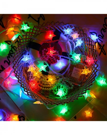 Indoor String Lights Star String Lights 50 LED 21FT+3.2FT Christmas Lights- USB & Battery Operated Waterproof Twinkle Fairy L...