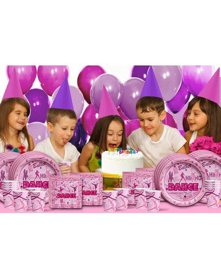 Party Packs Dance Birthday Party Supplies Set Plates Napkins Cups Tableware Kit for 16 - C8185K5SWTU $18.86