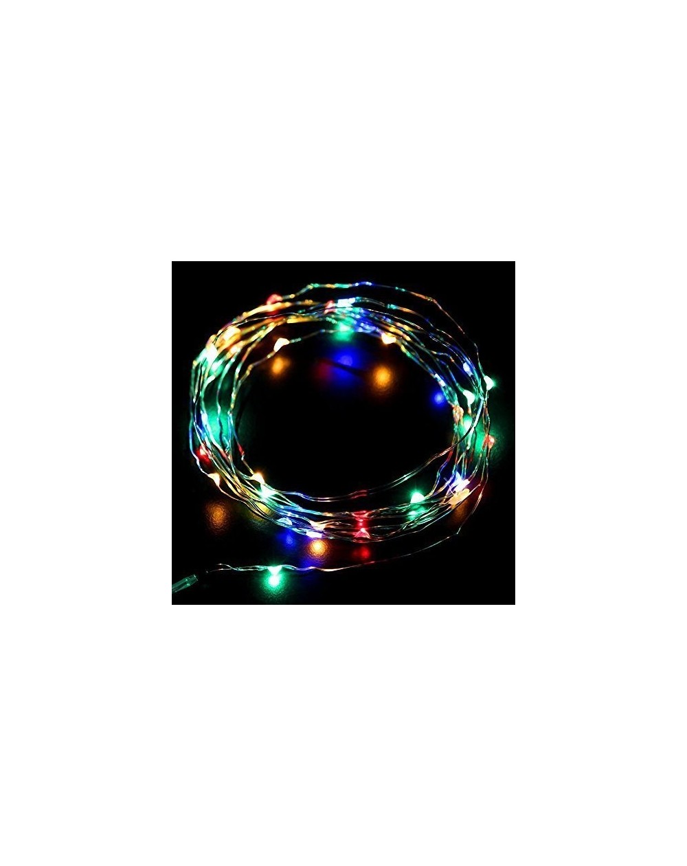 Indoor String Lights 10ft (3m) 30LEDs RGBY Fairy LED Wire String Lights - Multicolor Starry Starry Lights w/ Timer Battery Bo...