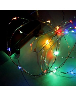 Indoor String Lights 10ft (3m) 30LEDs RGBY Fairy LED Wire String Lights - Multicolor Starry Starry Lights w/ Timer Battery Bo...