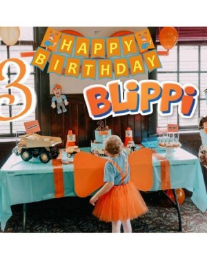 Party Favors Blippi Birthday Party Decorations- Blippi Happy Birthday Party Banner for 2nd- 3rd- 4th- 5th Blippi Brthday Part...