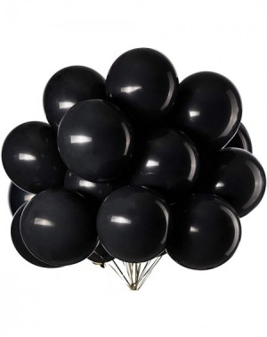 Balloons 12 inch Black Balloons Black Latex Party Balloons Party Decorations Supplies- Pack of 60 - Black - CI19CRXCMDK $8.82