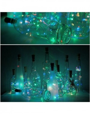 Indoor String Lights Wine Bottle Lights with Cork 12 Pcs 15 LEDs Cork Shape Silver Copper Wire Battery Powered LED Fairy Stri...