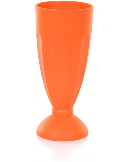 Tableware Unbreakable Cups and Tumblers 4pk (Bold Collection) (Dark Orange- Ice Cream Float Cup - 440ml (14oz)) - Dark Orange...