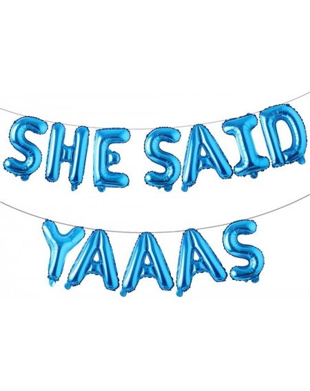 Balloons 16 inch She Said Yaaas Balloons Foil Letters Balloon Banner Decorations for Bachelorette Party- Bridal Shower- Engag...