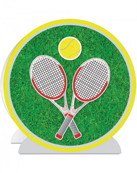 Centerpieces 3-D Tennis Centerpiece Sports Party Supplies- Tableware- 9.25"- Green/Yellow/Red/White - CU12CHRGHMZ $6.64