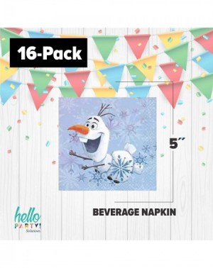 Party Packs Unique Frozen II Dinnerware Bundle Officially Licensed by Unique - Napkins- Plates- Tablecover - Great for Kids B...