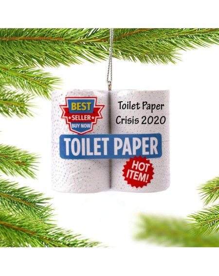 Ornaments Toilet Paper Christmas Ornament 2020 Quarantine (Includes 3 Ornaments) - 3 Pack - Toilet Paper Pack Ornament - CF19...