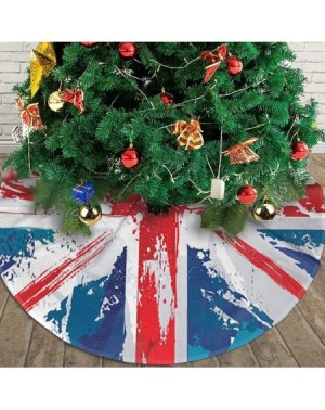 Tree Skirts Christmas Tree Skirt- United Kingdom Union Jack Tree Mat Xmas Snowman Festive Decorations Ornaments Party Supplie...