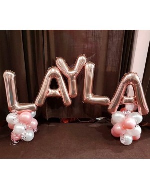Balloons 16 Inch Rose Gold Balloons Letter A to Z Number 0 to 9 Foil Balloons for Wedding Prom Birthday Party Baby Shower Chr...