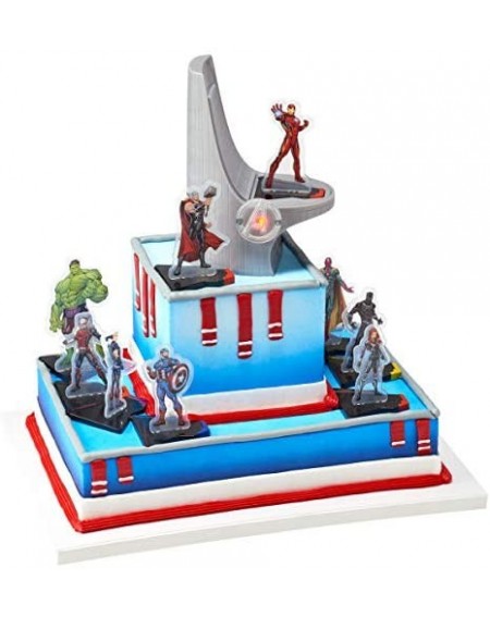 Cake & Cupcake Toppers Marvel Signature Avengers Headquarters Cake Topper Set Jumbo PLUS 24 Cupcake Rings PLUS 24 Baking Cup ...
