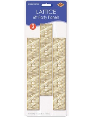 Streamers Lattice Party Panels 3 Piece- 12" x 6'- Gold/Brown - CJ18NWML8CC $8.25