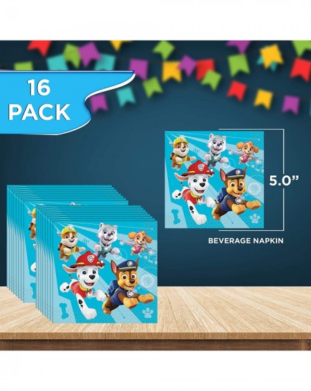 Party Packs Paw Patrol Dinnerware Bundle - Plates- Napkins- Table Cover - Kids Birthday Party- Dog Themed Supplies- Costume P...