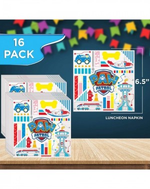 Party Packs Paw Patrol Dinnerware Bundle - Plates- Napkins- Table Cover - Kids Birthday Party- Dog Themed Supplies- Costume P...