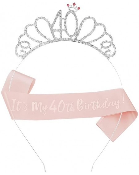 Favors Happy 40th Birthday Sash Tiara Set-40th Birthday Tiara Rhinestone Crown Headband and Birthday Sash-Best Gift for 40th ...