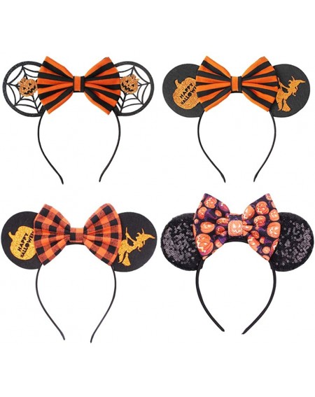 Hats Halloween Mouse Ears Bow Headbands Set-Headbands for Women and Girls Halloween Party Decorations Costume Cosplay Carniva...