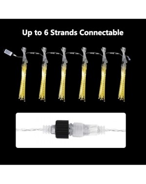 Outdoor String Lights Meteor Shower Lights- 11.8 inch 10 Tubes 240 LED Rain Drop Lights Icicle Falling Snow Christmas Lights ...