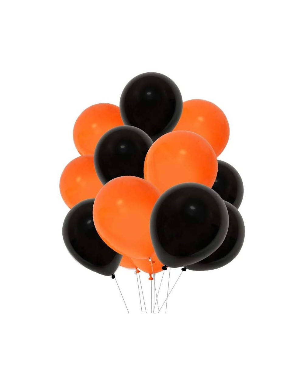 Balloons 100pcs 12Inches Thicken Latex Balloons (50pcs Orange Balloons and 50pcs Black Balloons). Premium Party Balloons for ...