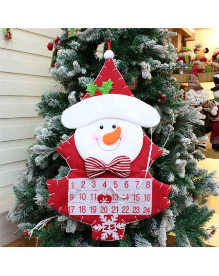 Advent Calendars Felt Christmas Advent Calendar with 24 Numbered Pockets - Hanging Snowman Countdown to Christmas Calendar - ...