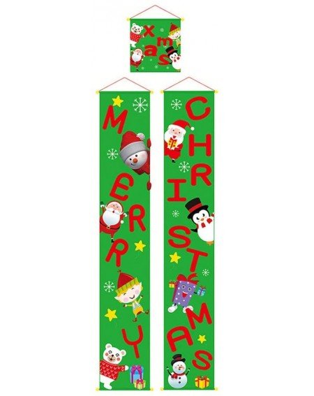 Swags Christmas DecorBanner Wall Hanging Door Sign Porch Curtain Home Party Decor Merry Christmas- Christmas Ornaments Advent...
