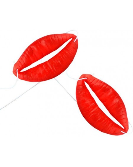 Party Favors 8pcs Halloween Big Red Lips Big Mouth Halloween Funny Horror Masquerade Cosplay Costume Props - C018XHENT9Y $12.54