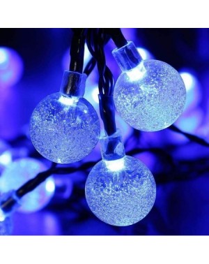 Outdoor String Lights Solar Globe Christmas Lights- 50 LED 29.5ft Solar String Lights with 8 Modes- Waterproof Crystal Ball C...