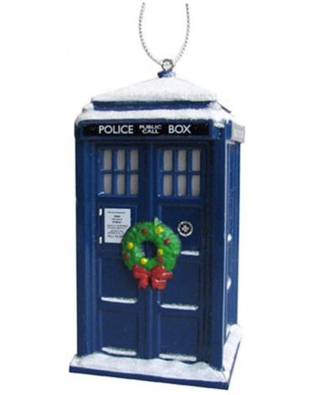 Ornaments Doctor Who Tardis With Wreath Light-up Christmas Ornament - CI12JBA9RKJ $17.82