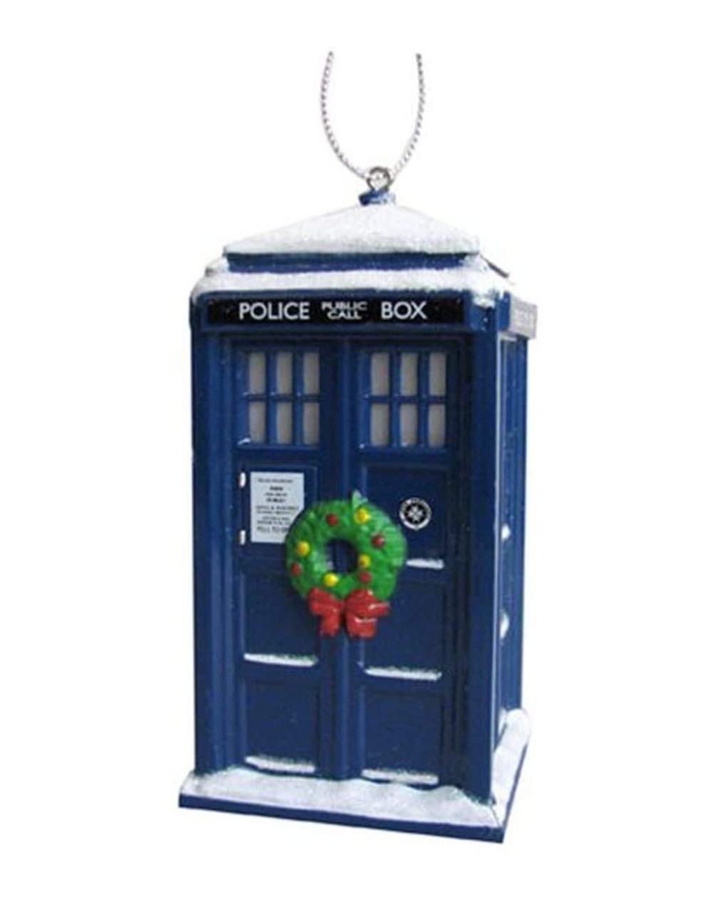 Ornaments Doctor Who Tardis With Wreath Light-up Christmas Ornament - CI12JBA9RKJ $9.76