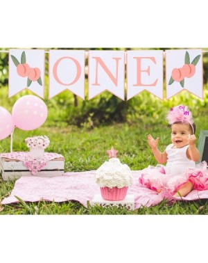 Banners Peach Party Supplies for 1st Birthday - One Peach Birthday Banner for Photo Booth Props and Backdrop Cake Smash- Best...