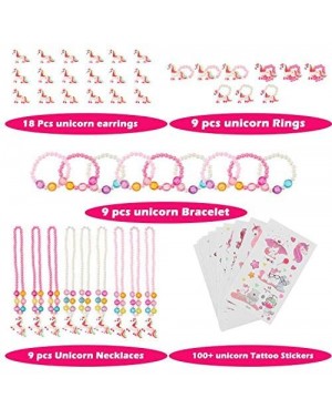 Party Favors Unicorn Party Favor For Girls-155Pcs Birthday Favors Party Return Gifts Set included Earring-Unicorn Bracelets- ...
