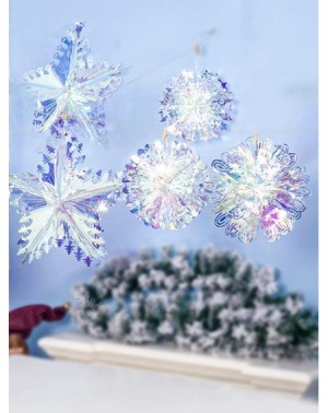 Tinsel Iridescent Snowflake Ornament Hanging Decoration- Iridescent Magical Party Ceiling Hanging Ornament- Christmas Bridal ...
