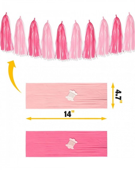 Banners & Garlands Pink Birthday Party Decoration- Pink Birthday Decoration- Pink Happy Birthday Banner- Paper Tassels- Pink ...